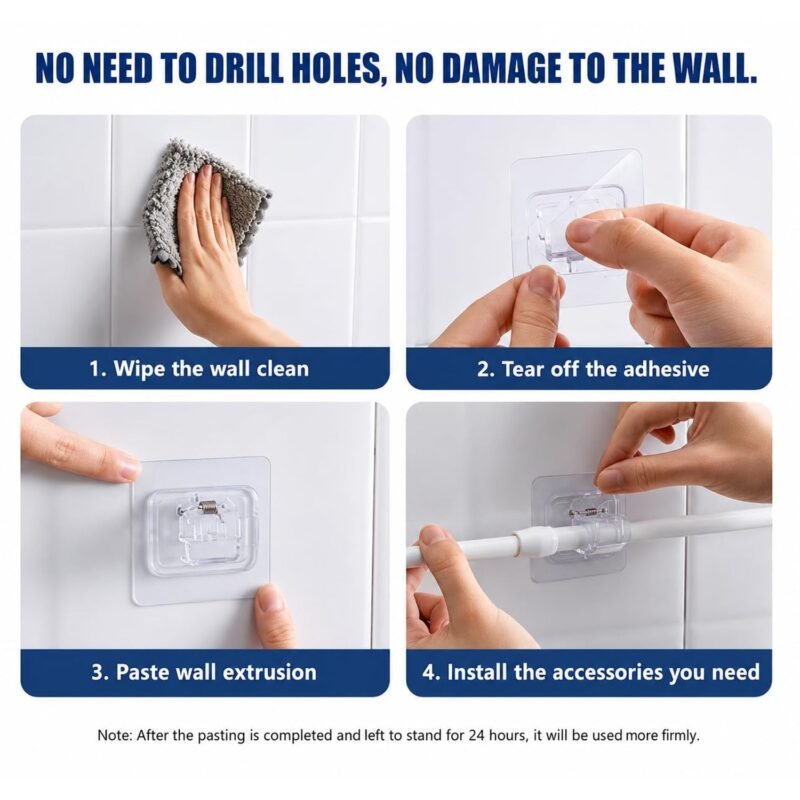 Self-Adhesive Wall Hook � Heavy Duty & Easy to Install