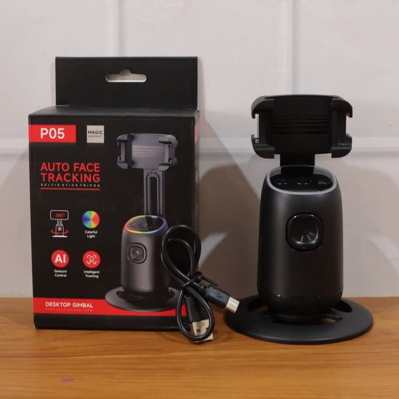 Selfie-Gimbal-8.jpg AI Face Tracking Mobile Holder � Hands-Free 360� Video Streaming