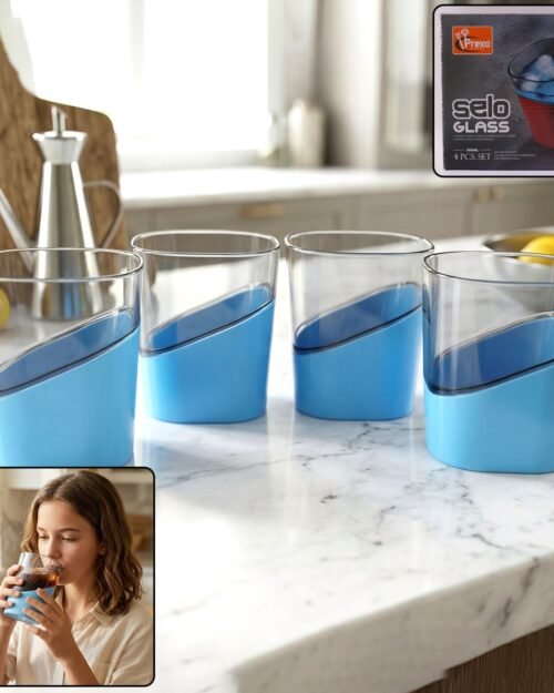 Plastic Selo Glass – Modern Design with Grip Base for Easy Handling