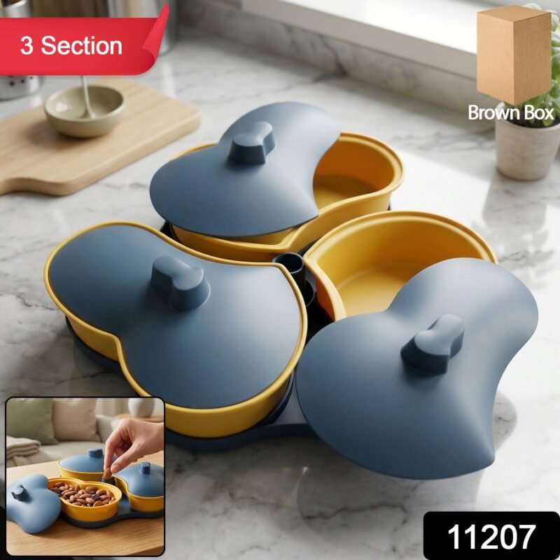 Multipurpose Snack Serving Tray with Lid � Elegant & Convenient