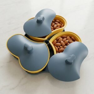 Multipurpose Snack Serving Tray with Lid � Elegant & Convenient