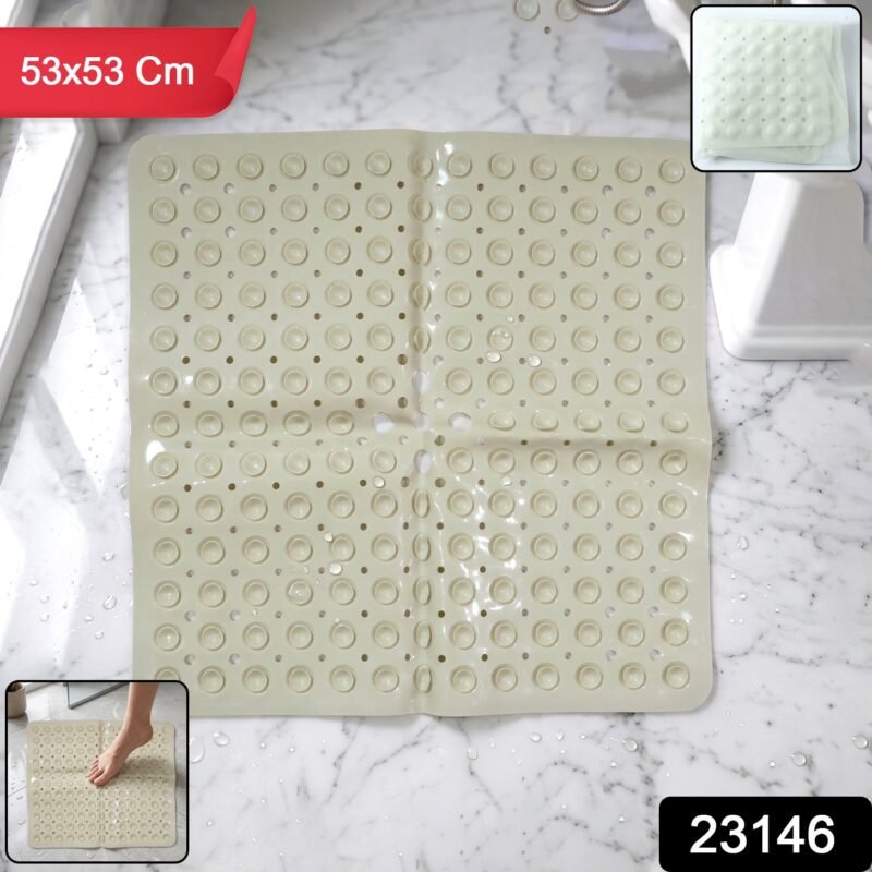 Anti-Slip Bath Mat � Secure Suction Cups for Bathroom Safety