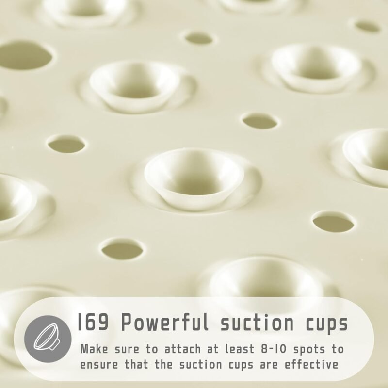Anti-Slip Bath Mat � Secure Suction Cups for Bathroom Safety
