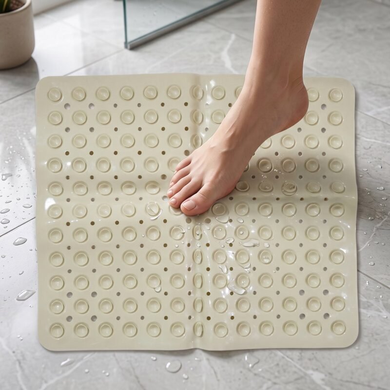 Anti-Slip Bath Mat � Secure Suction Cups for Bathroom Safety