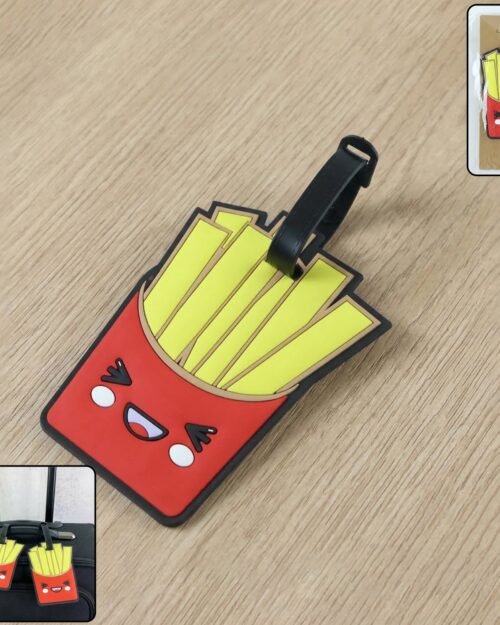 French Fries Luggage Tag – Eye-catching Travel ID Tag for Easy Recognition