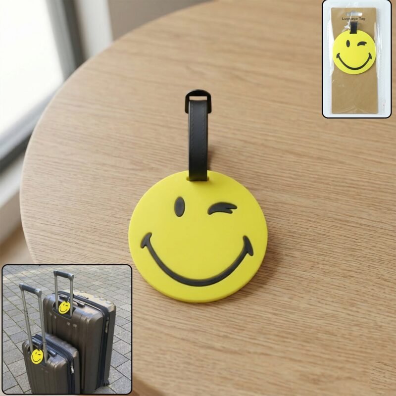 SmilyLuggagetag-WOSKU-01.jpg Luggage Tag – Bright Emoji Design for Easy Identification