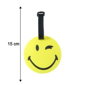 SmilyLuggagetag-size.jpg Luggage Tag – Bright Emoji Design for Easy Identification