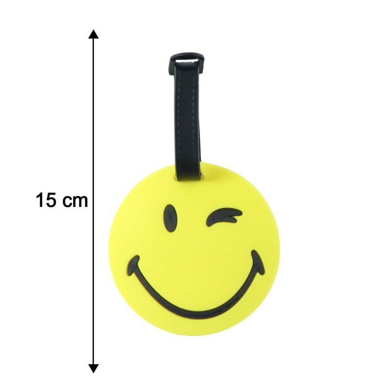 SmilyLuggagetag-size.jpg Luggage Tag – Bright Emoji Design for Easy Identification