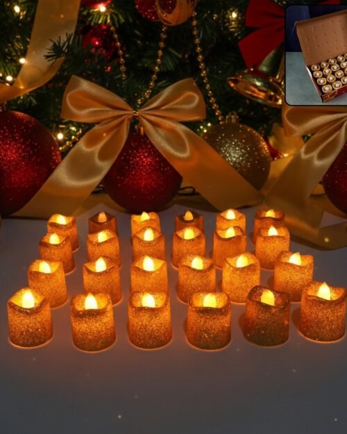 LED Tealight Candles – Safe Flameless Decorative Set of 24