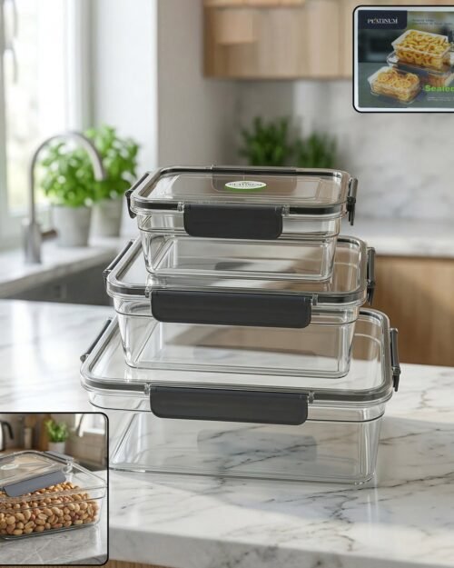 Plastic Airtight Food Storage Container Set – Keep Food Fresh and Organized