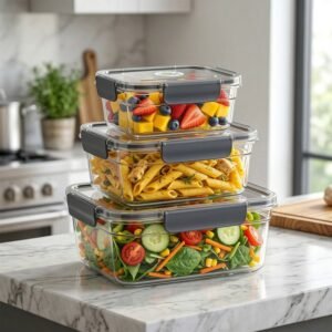 Plastic Airtight Food Storage Container Set – Keep Food Fresh and Organized