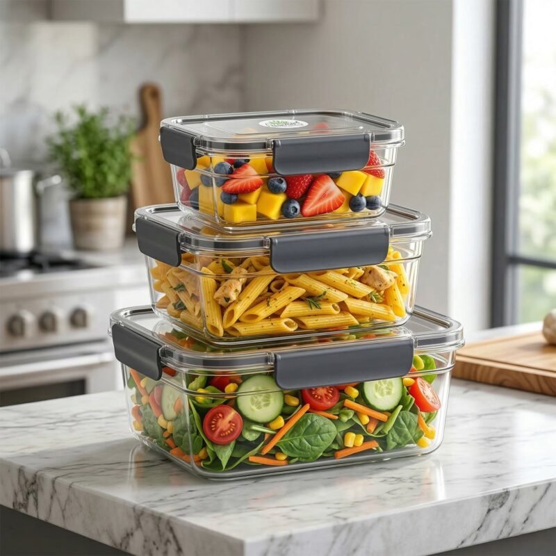 Plastic Airtight Food Storage Container Set – Keep Food Fresh and Organized