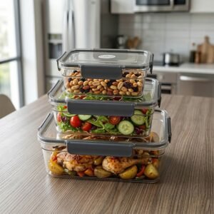 Plastic Airtight Food Storage Container Set – Keep Food Fresh and Organized
