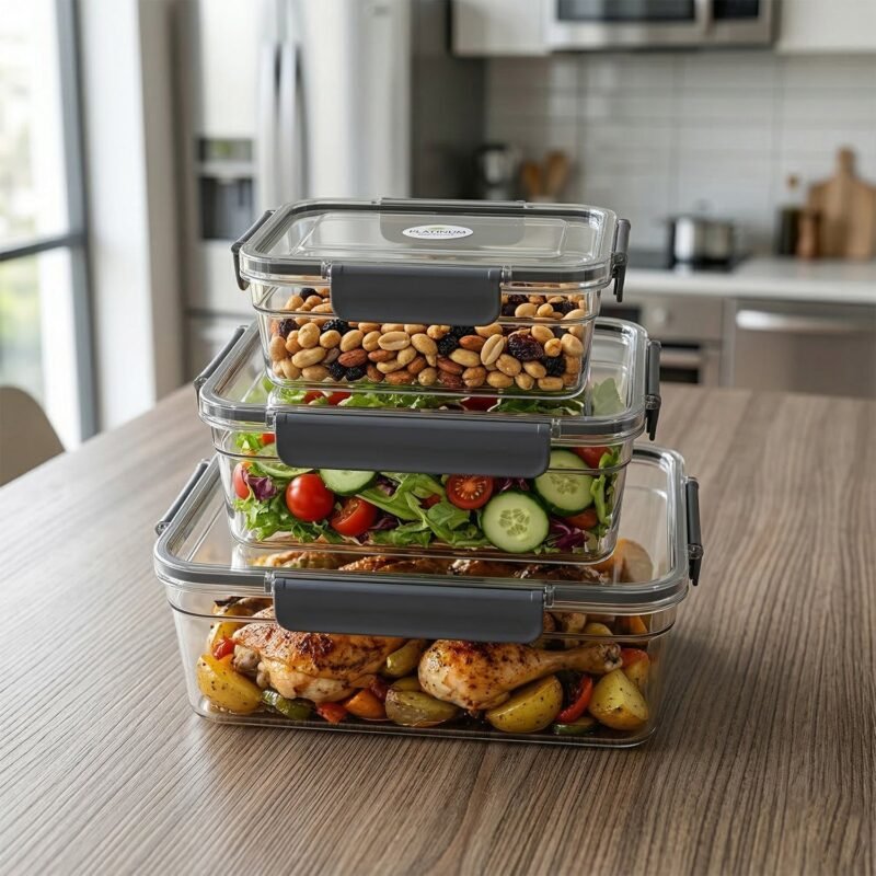 Plastic Airtight Food Storage Container Set – Keep Food Fresh and Organized