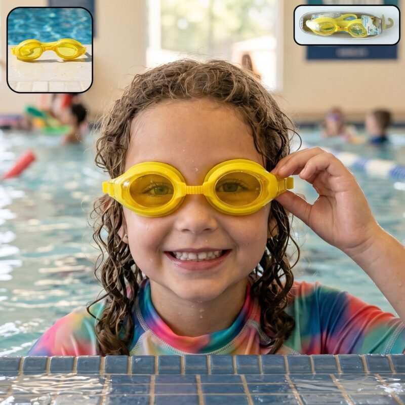 Kids Colorful Swimming Goggles � Leakproof, Adjustable Fit