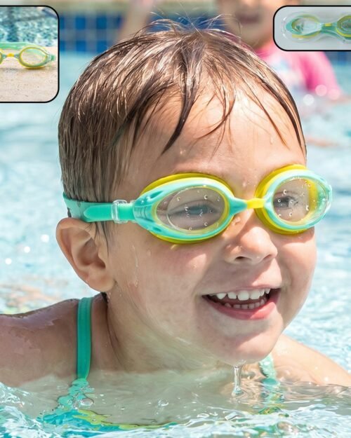 Kids Dual Color Swimming Goggles � Comfortable Fit & Clear Vision