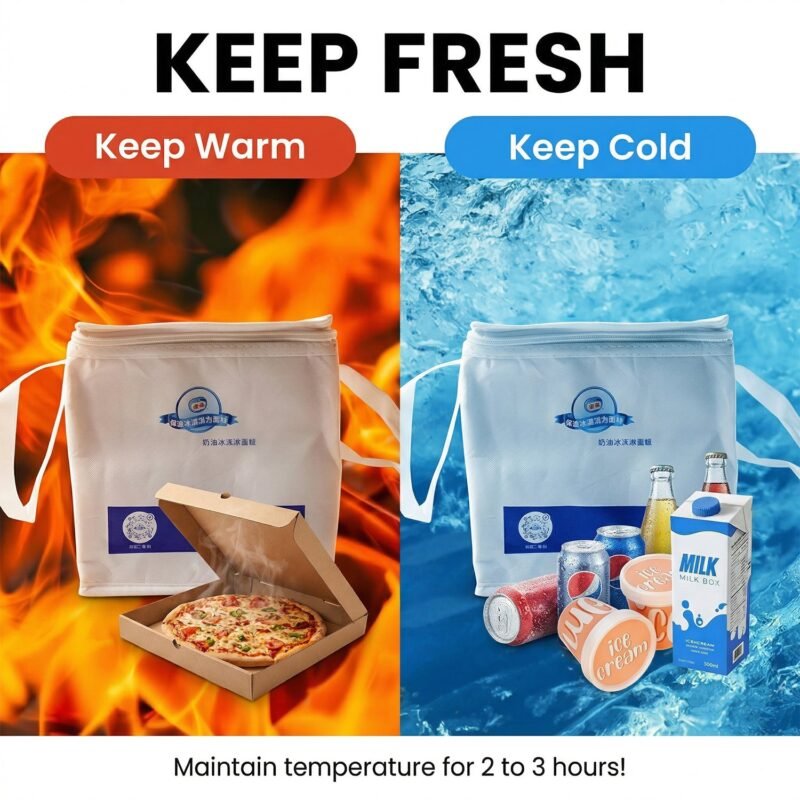 Insulated Thermal Lunch Bag – Keeps Food Hot & Cold for Hours