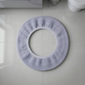 Soft Fabric Elastic Toilet Seat Cover – Washable & Comfortable Fit