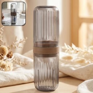 Travel Toothbrush Holder � Compact & Leakproof with Foldable Glass