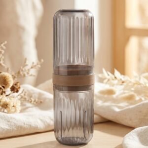 Travel Toothbrush Holder � Compact & Leakproof with Foldable Glass