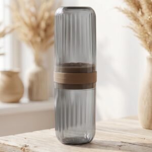 Travel Toothbrush Holder � Compact & Leakproof with Foldable Glass