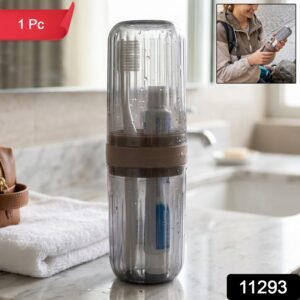 Travel Toothbrush Holder � Compact & Leakproof with Foldable Glass
