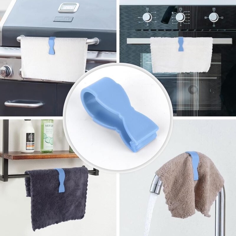 TowelClipsforKitchen-02.jpg Multipurpose Towel Holder Clips – Easily Organize Your Towels