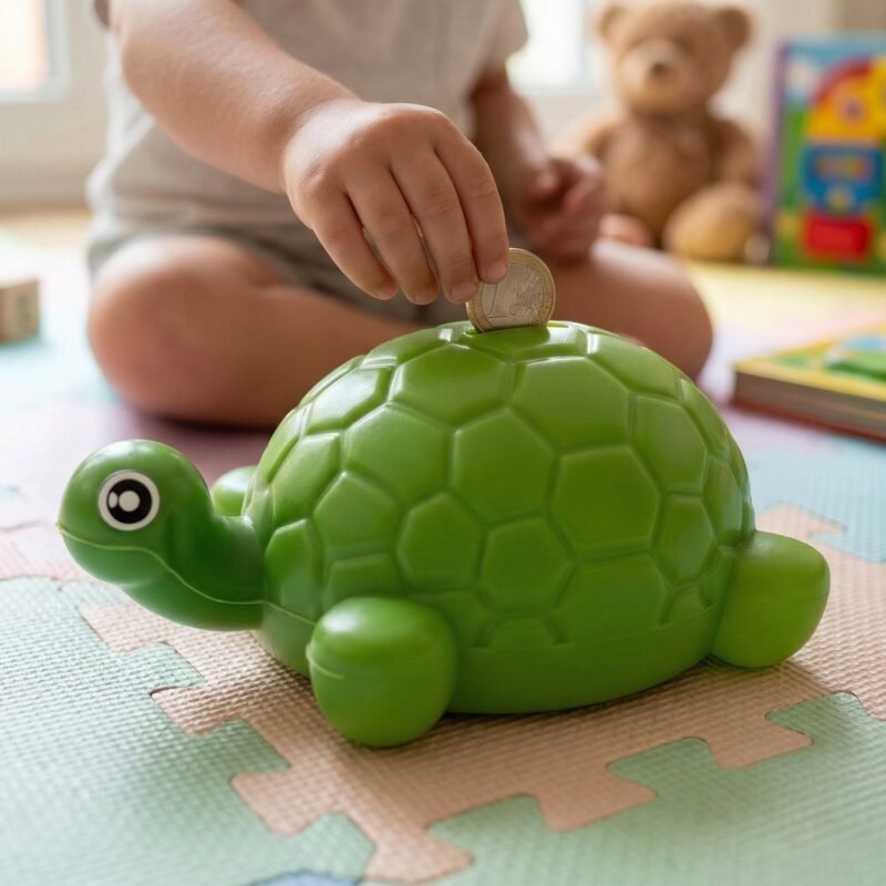 Kids Tortoise Money Bank – Fun Coin Saving for Children