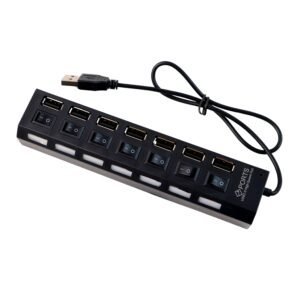 USB-05.jpg 7 Port USB Hub – 7-in-1 Individual Switches, LED Indicators | Compshop