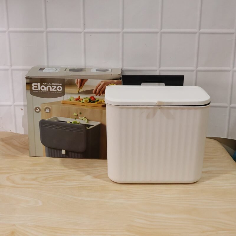 WasteBasketKitchenCompostingBin-live.jpg Kitchen Dustbin with Lid � Compact 25x22 cm for Small Spaces