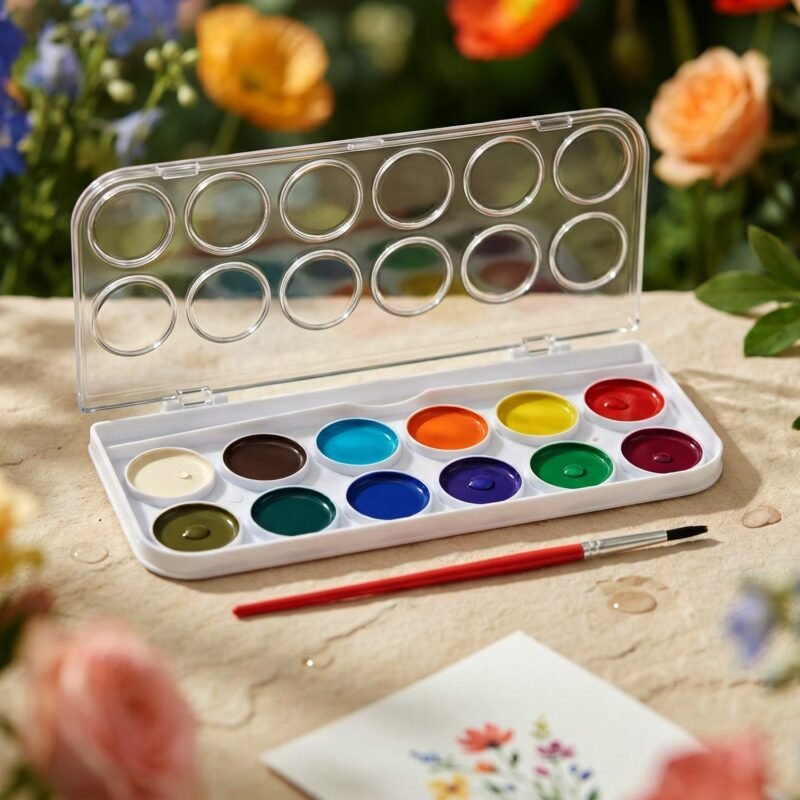 Watercolour Paint Set for Kids � Vibrant Colors & Portable Design