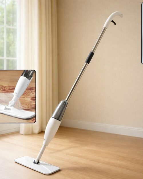 Multipurpose Spray Flat Mop – Easy Handle & Reusable Microfiber Pad
