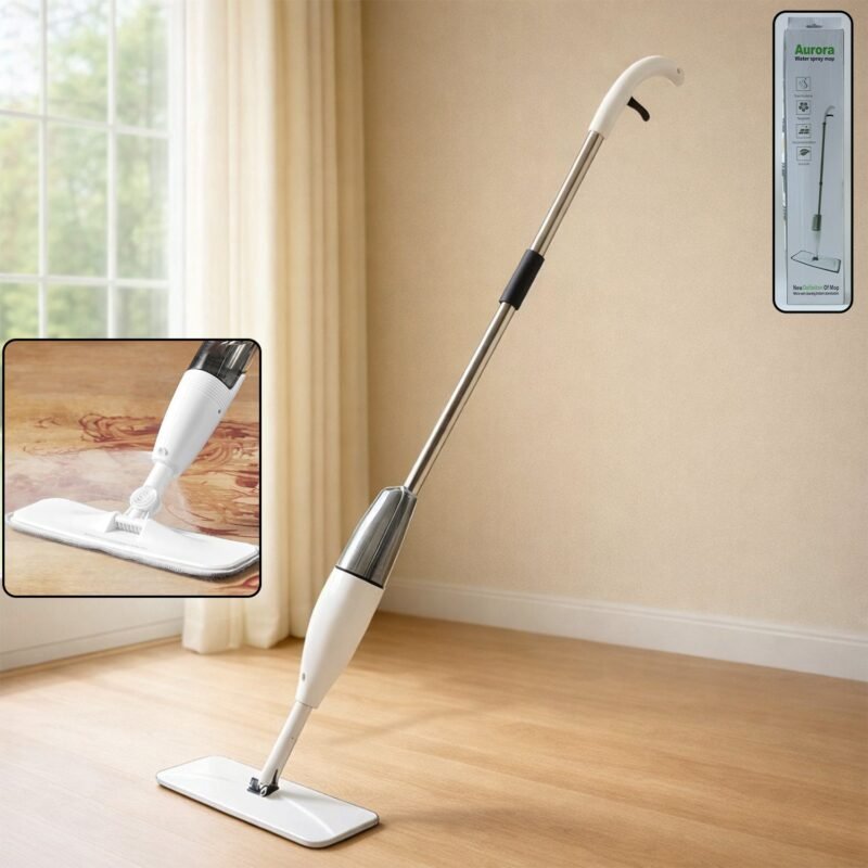 WaterSpraymop-WOSKU-01.jpg Multipurpose Spray Flat Mop – Easy Handle & Reusable Microfiber Pad