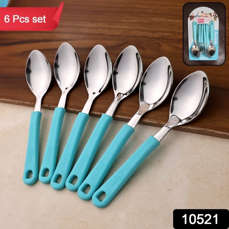 Stainless Steel Tea Spoon Set – Durable & Comfortable 6 Pieces