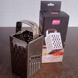 Stainless Steel 4-in-1 Compact Grater & Slicer – Durable Kitchen Tool