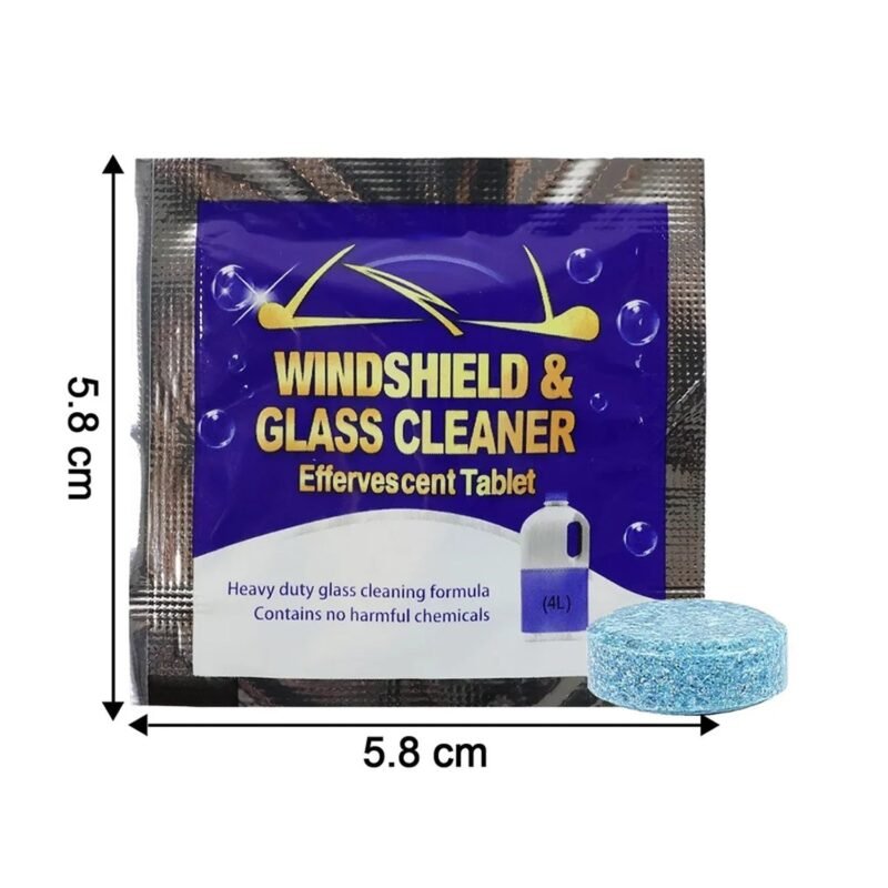 Windshieldglassclearner-size.jpg Car Windshield Cleaning Tablet – Effective Streak-Free Glass Cleaning