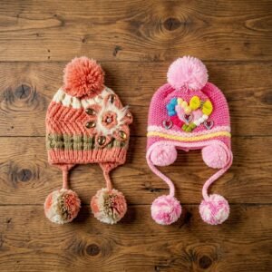 WinterCap03Combo-02.jpg Kids Winter Woolen Ear Flap Cap – Soft & Warm with Pom Pom
