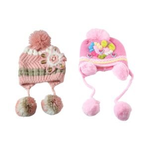 WinterCap03Combo-04.jpg Kids Winter Woolen Ear Flap Cap – Soft & Warm with Pom Pom