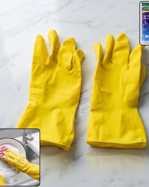 Waterproof Rubber Gloves � Durable & Reusable for Household Tasks