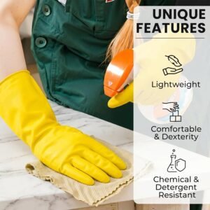 Waterproof Rubber Gloves � Durable & Reusable for Household Tasks