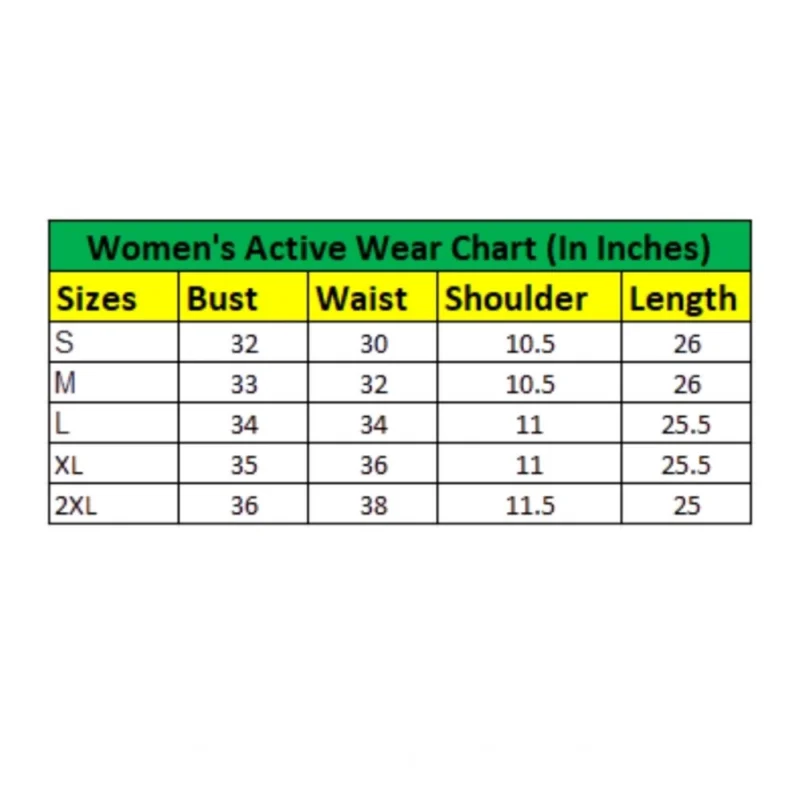 active-wear-1000x1000-1.webp Generic Women's Polyester Lycra Printed Sleeveless Active Wear (Multicolor)