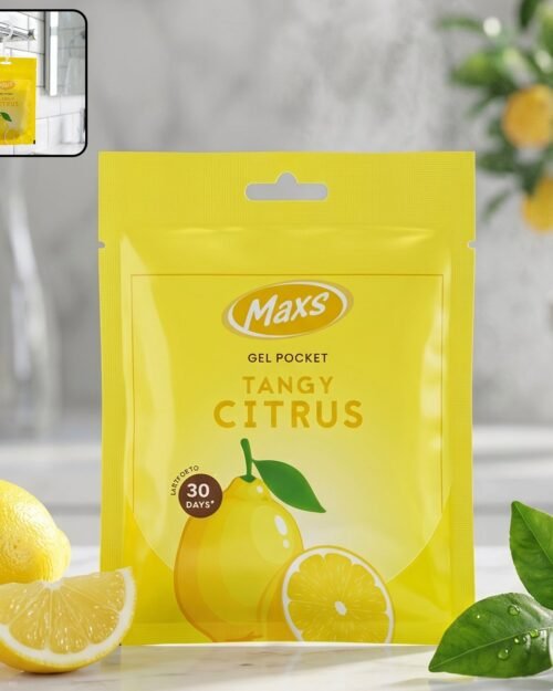 Maxs Tangy Citrus Gel Air Freshener � Long-Lasting Freshness for Indoor Use