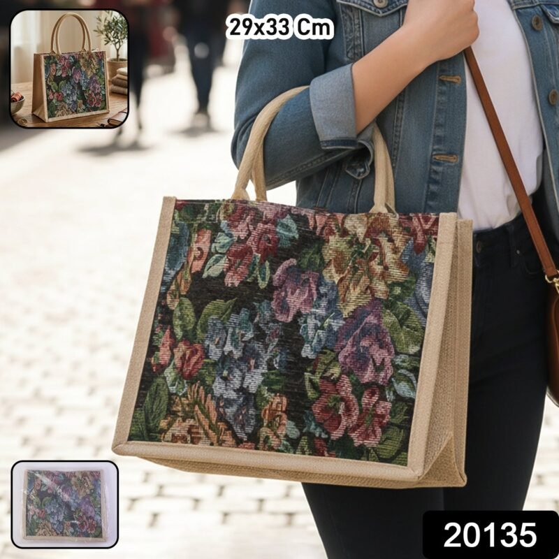 Multipurpose Floral Print Carry Hand Bag – Spacious, Eco-Friendly Design