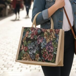 Multipurpose Floral Print Carry Hand Bag – Spacious, Eco-Friendly Design