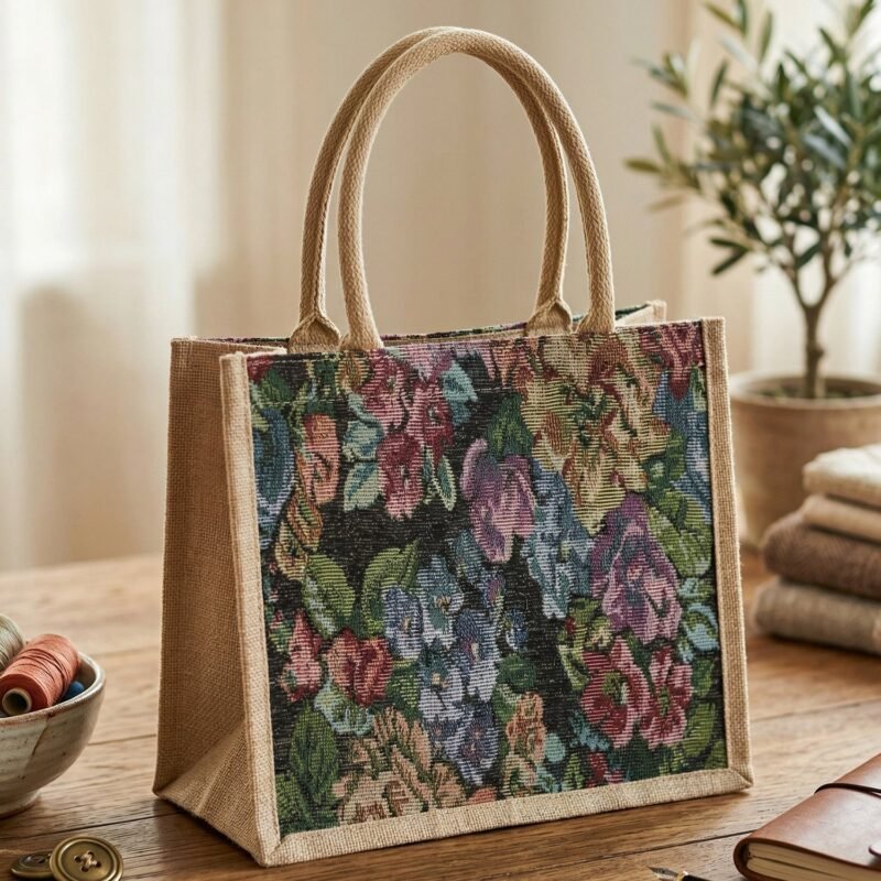 Multipurpose Floral Print Carry Hand Bag – Spacious, Eco-Friendly Design