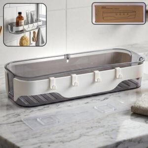 Bathroom Wall Shelf � Space-Saving with Hooks & Modern Design