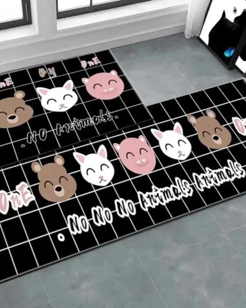 Printed Anti Slip Floor Mat Set – Safe & Decorative for Home