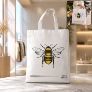 Multipurpose Bee Print Carry Hand Bag � Eco-Friendly & Spacious