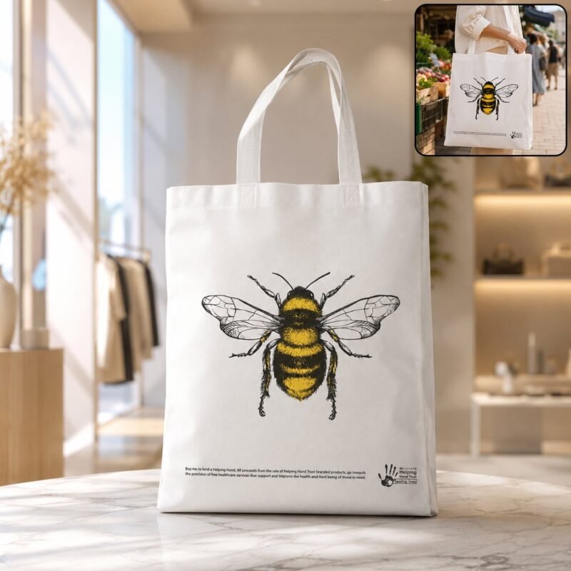 Multipurpose Bee Print Carry Hand Bag � Eco-Friendly & Spacious