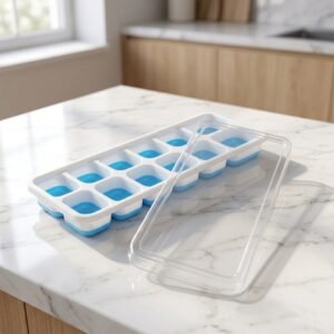 blueIceCubeTrays-6.jpg 14-Grid Plastic Ice Cube Tray � Easy-Release & Multipurpose Use